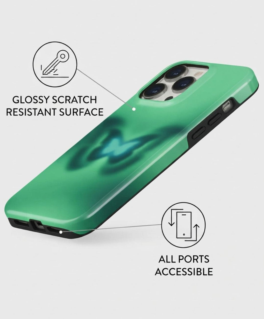 Green Butterfly iPhone 14 Pro Case