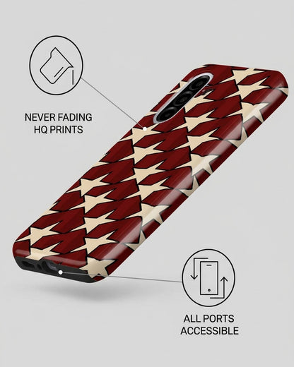 Galaxy A36 5G Maroon Star Case