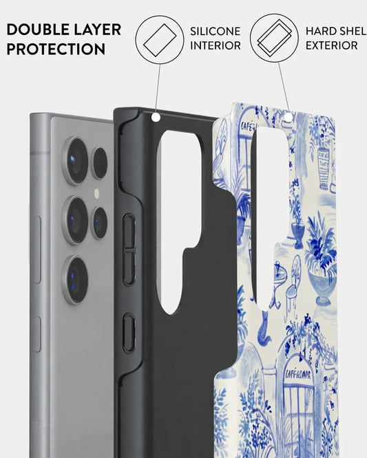 Blue Toile Garden Samsung Galaxy S24 Case