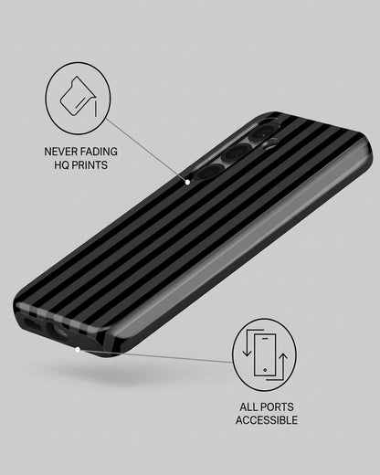 Black Striped Case for Samsung Galaxy S25 Plus