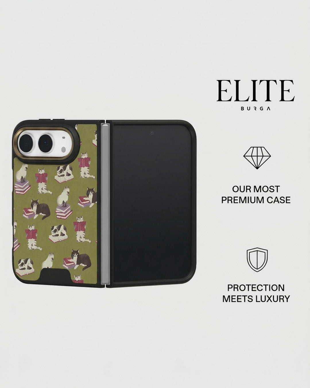 Olive Dog Print iPhone Duo Case
