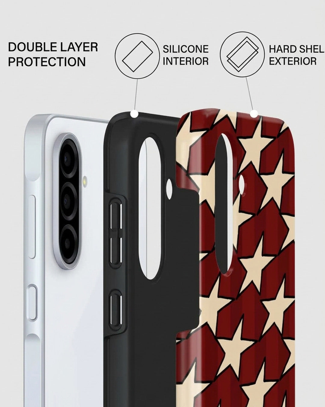 Galaxy A36 5G Maroon Star Case