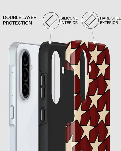 Galaxy A36 5G Maroon Star Case