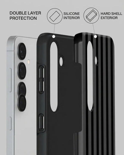 Black Striped Case for Samsung Galaxy S25 Plus