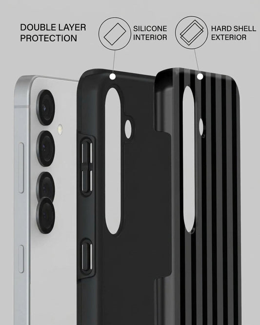 Black Striped Case for Samsung Galaxy S25 Plus