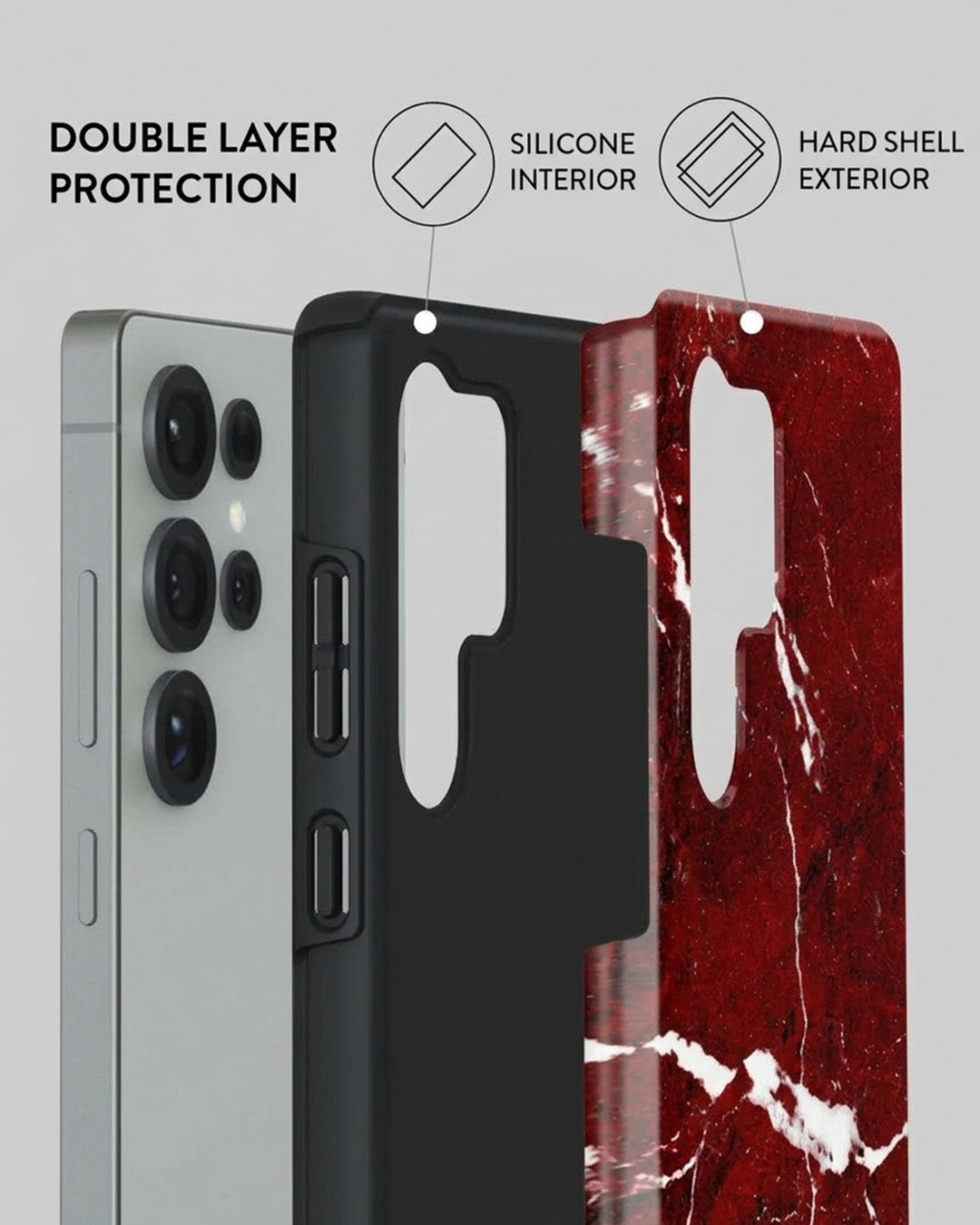 Red Marble Case for Samsung Galaxy S25 Ultra