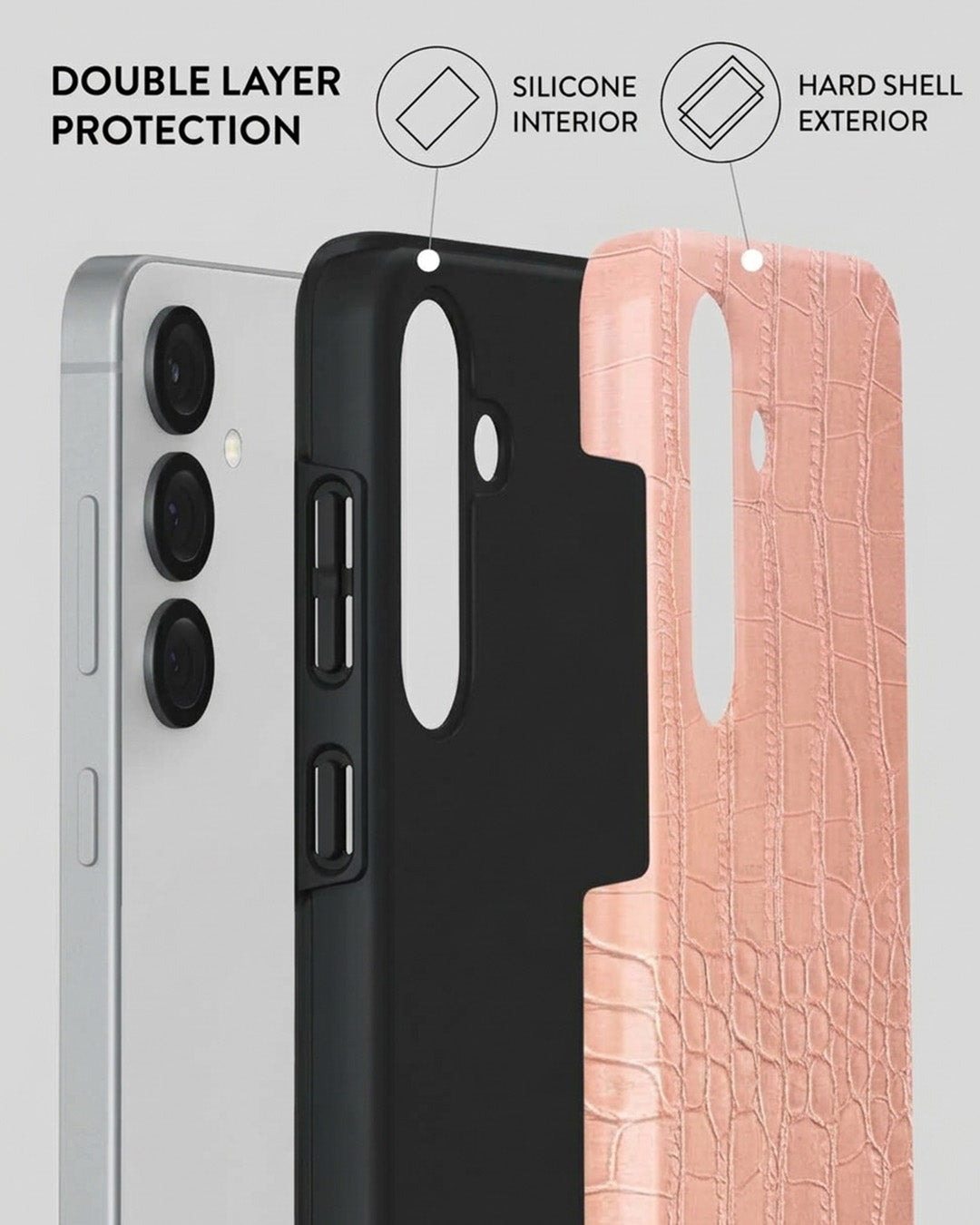 Pink Croc Case for Samsung Galaxy S25 Plus