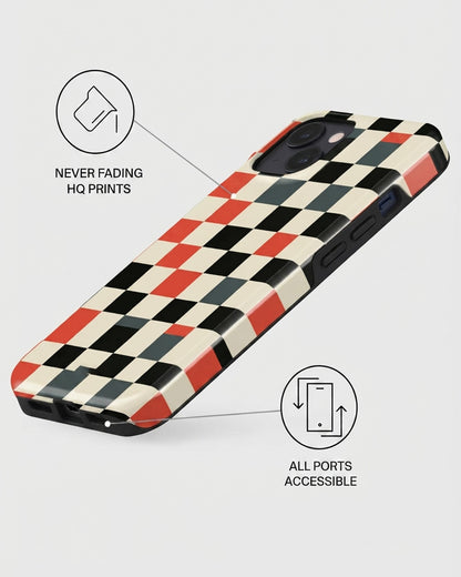 Retro Checkerboard iPhone 15 Case