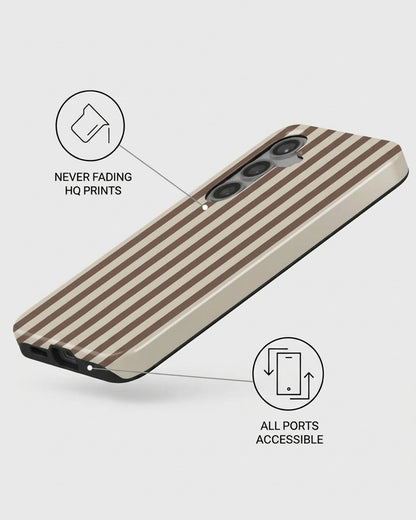 Galaxy S24 Plus Beige Striped Case