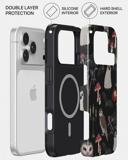 Gothic Halloween Owl Ghost iPhone 18 Pro Case