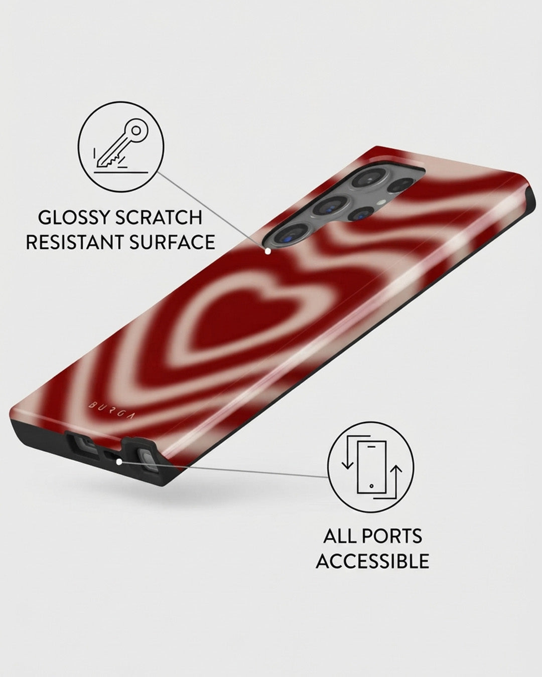 Galaxy S24 Red Heart Case