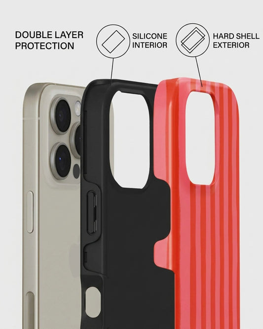 Coral Stripe iPhone 16 Pro Case