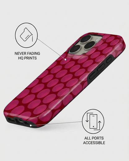 Magenta Polka Dot iPhone 16 Pro Max Case