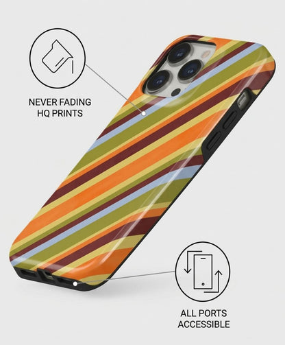 Retro Stripe iPhone 14 Pro Max Case