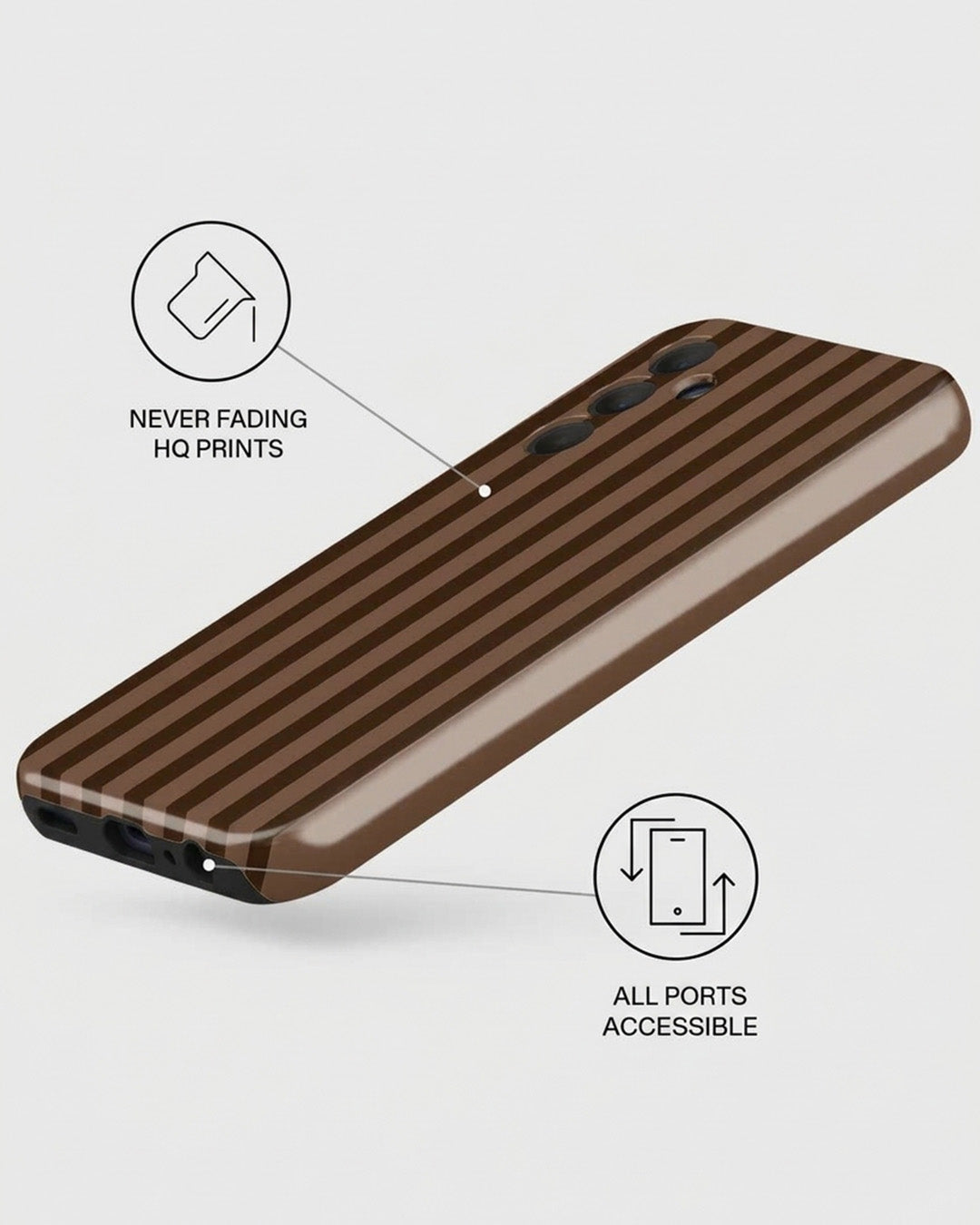 Brown Wood Stripe Samsung Galaxy A15 5G Case