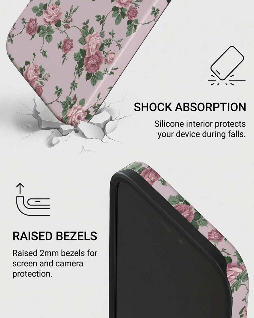 Pink Rose Floral iPhone 18 Pro Max Case