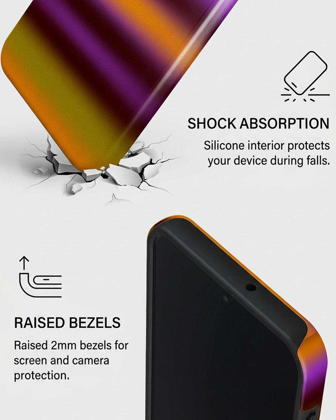 Sunset Striped Ombre Samsung Galaxy A16 Case