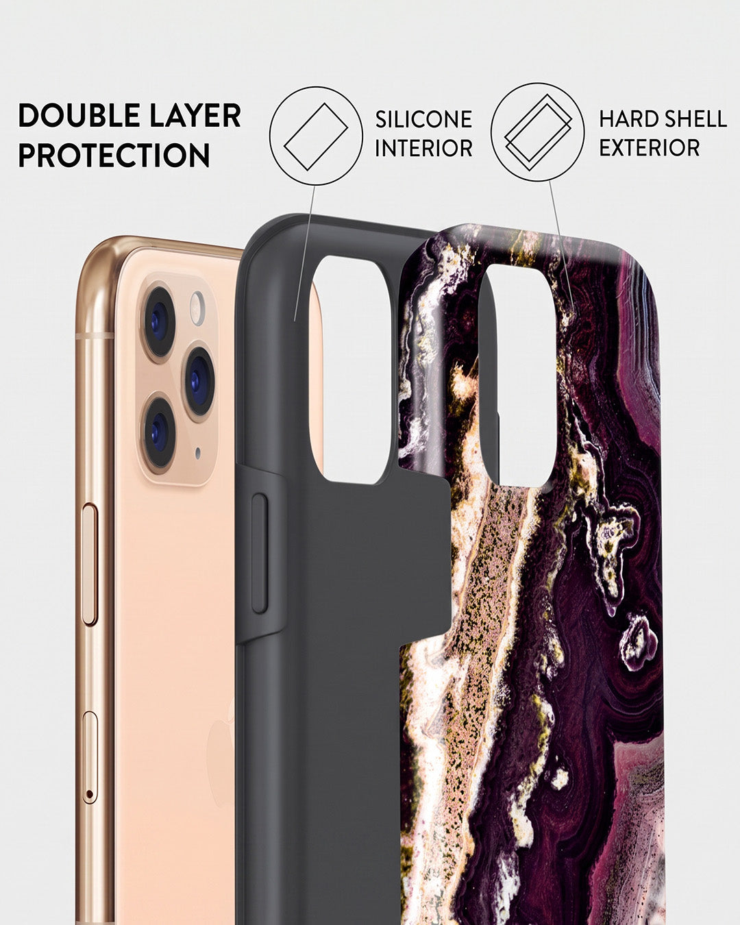 Plum Agate Marble iPhone 11 Pro Max Case