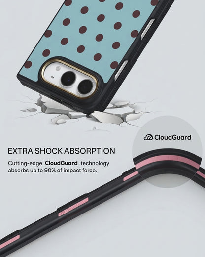 Mint Polka Dot iPhone Duo Case