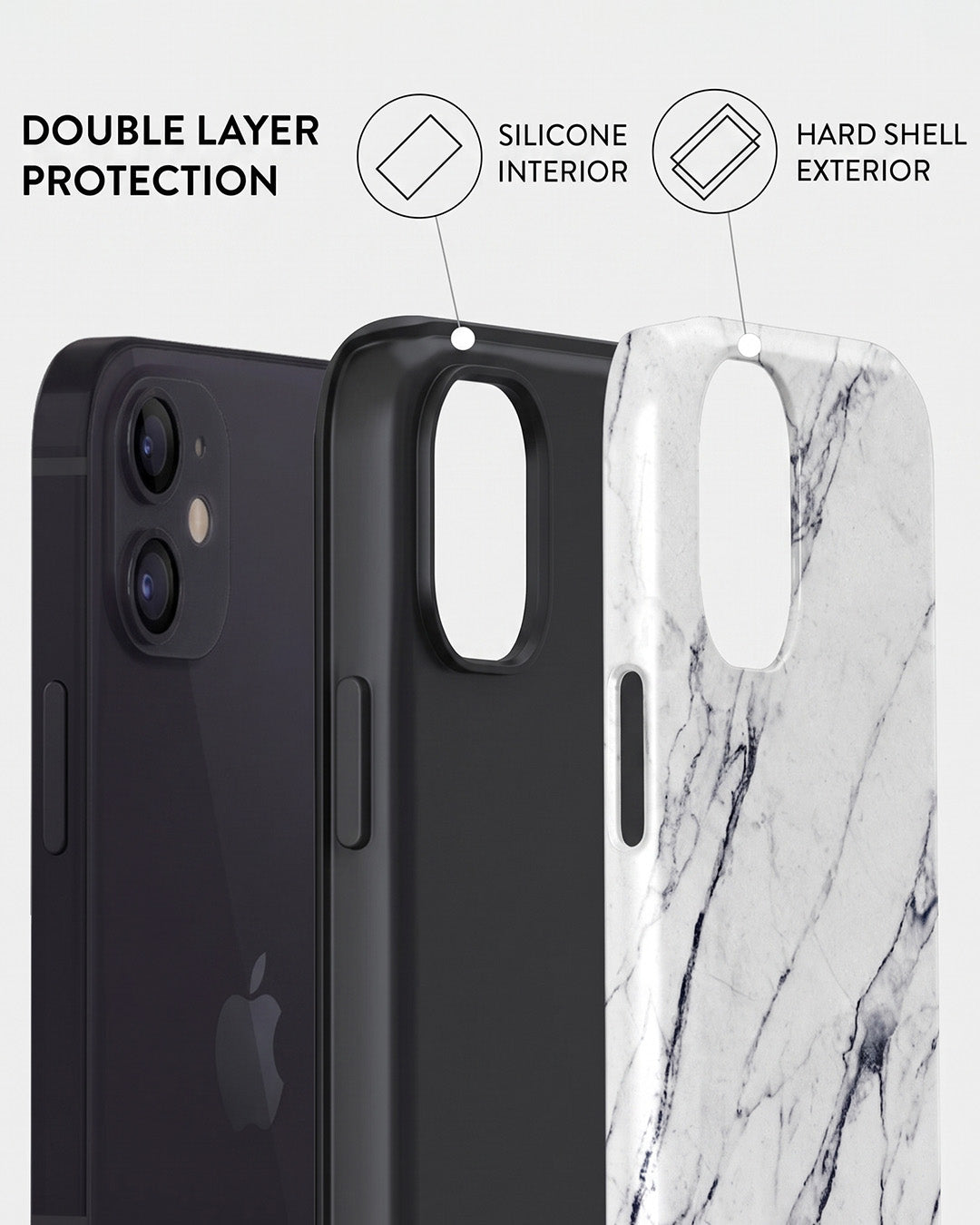 White Marble iPhone 12 Case
