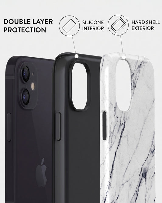 White Marble iPhone 12 Case