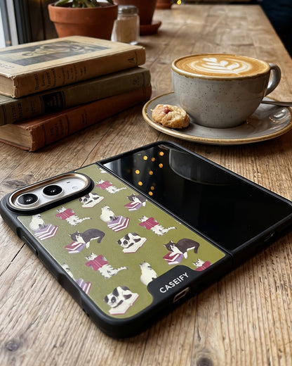 Olive Dog Print iPhone Duo Case