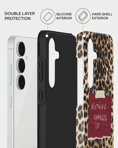 Leopard Quote Case for Samsung Galaxy S25 FE