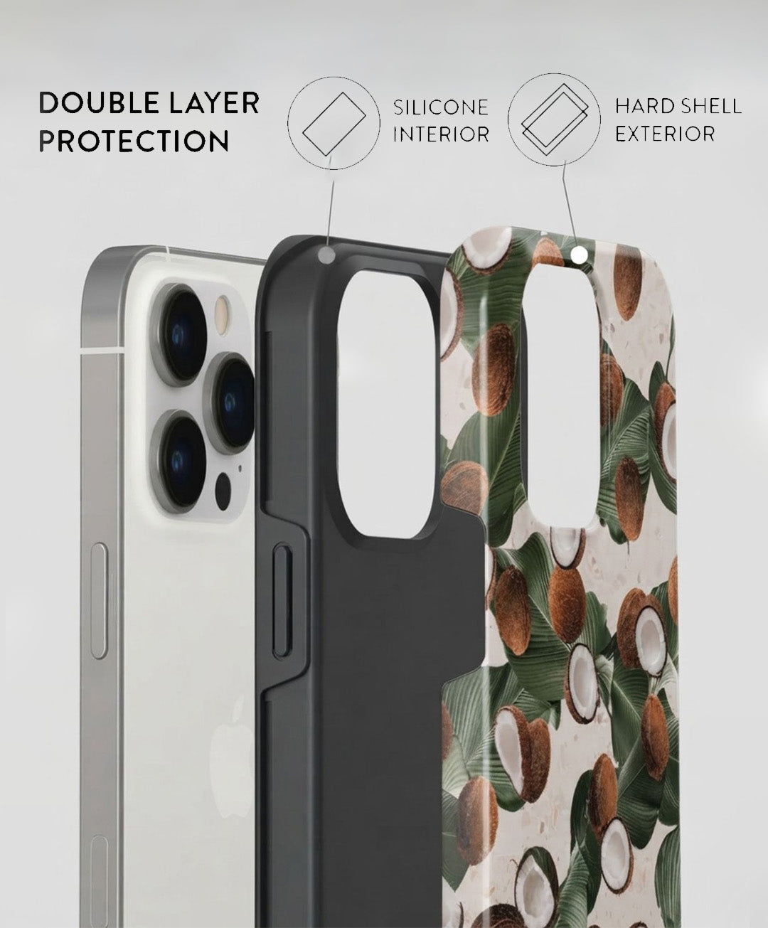 Coconut Print iPhone 14 Pro Case