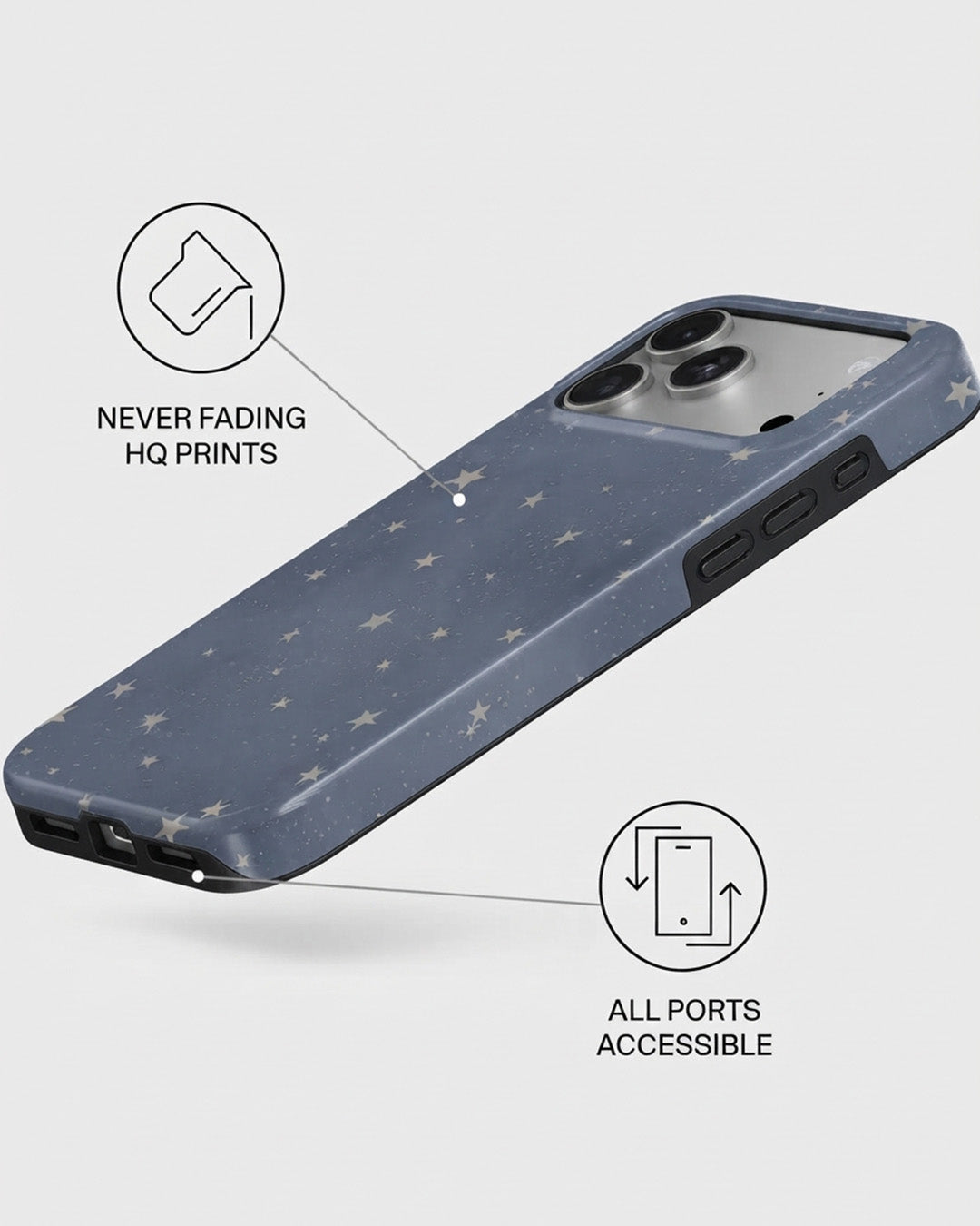 Slate Blue Starry Night iPhone 18 Pro Max Case