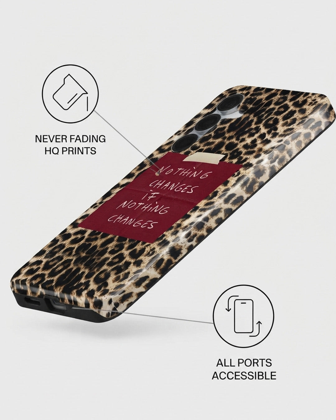 Leopard Quote Case for Samsung Galaxy S25 FE