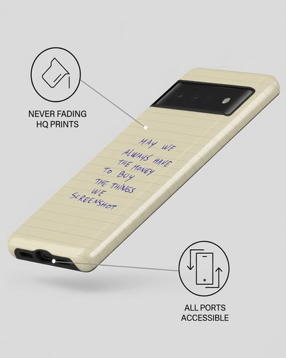 Notepad Quote Pixel 6 Pro Case