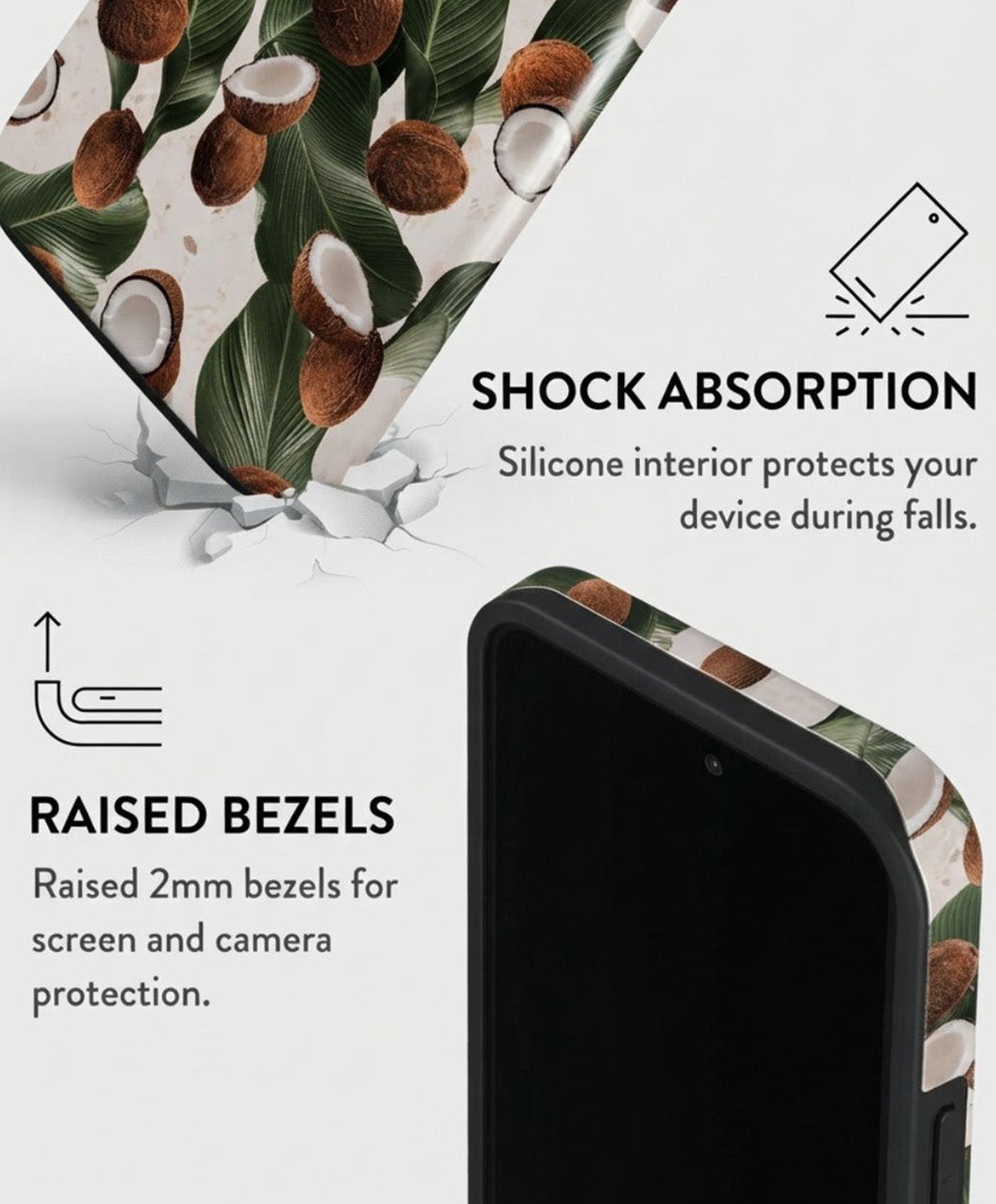 Coconut Print iPhone 14 Pro Case