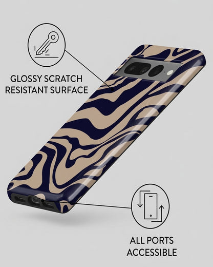 Navy Swirl Pixel 7 Pro