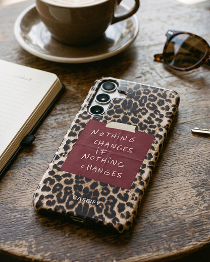 Leopard Quote Case for Samsung Galaxy S25 FE