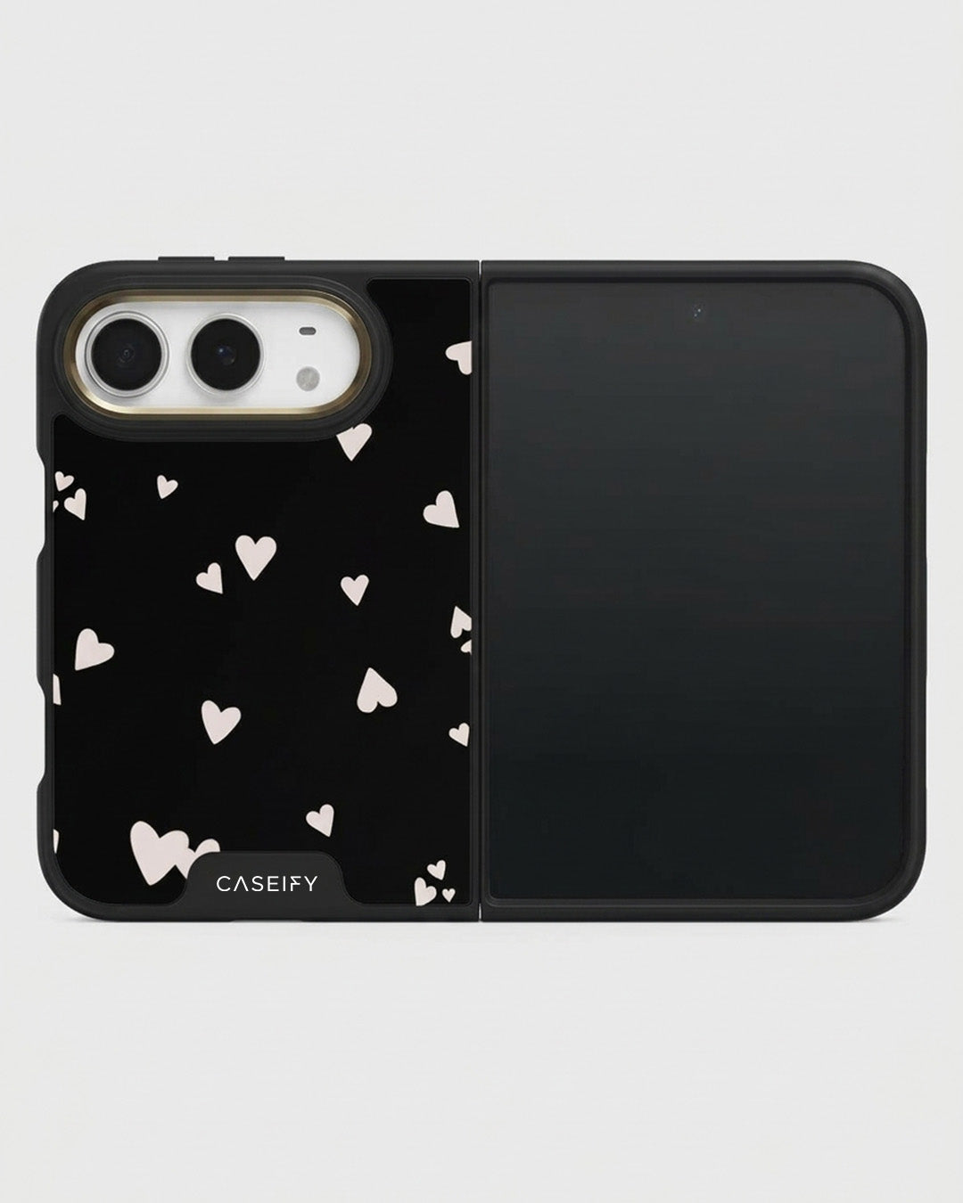Black Heart Print iPhone Duo Case