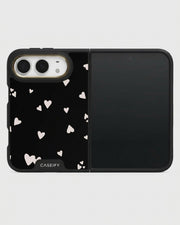 Black Heart Print iPhone Duo Case