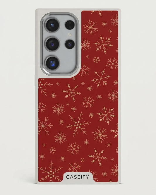 Red Snowflake Samsung Galaxy S24 Case