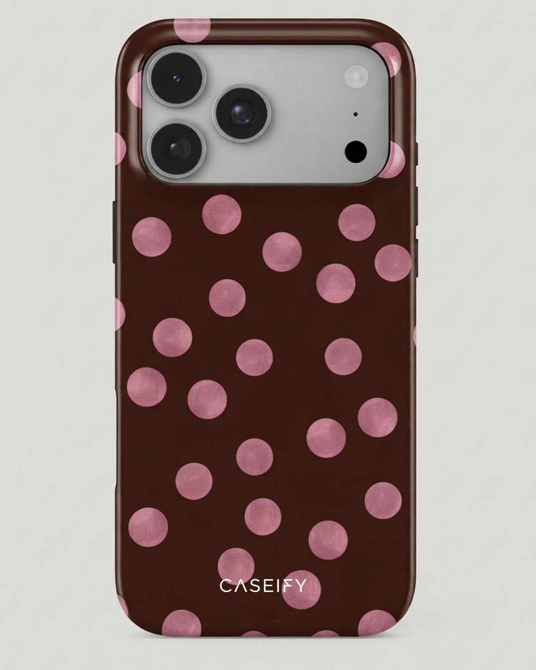 Burgundy Polka Dot iPhone 18 Pro Max Case