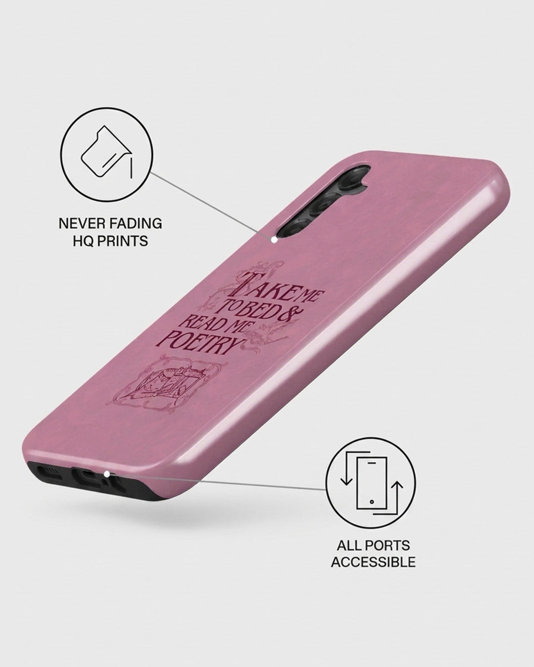 Dusty Rose Quote Samsung Galaxy A25 Case