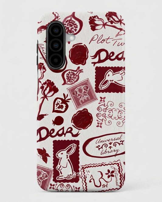 Galaxy A17 Red Doodle Case