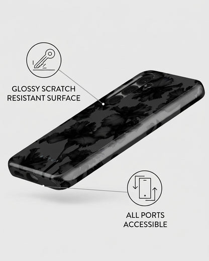 Galaxy S25 Black Floral Case