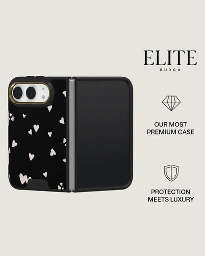 Black Heart Print iPhone Duo Case