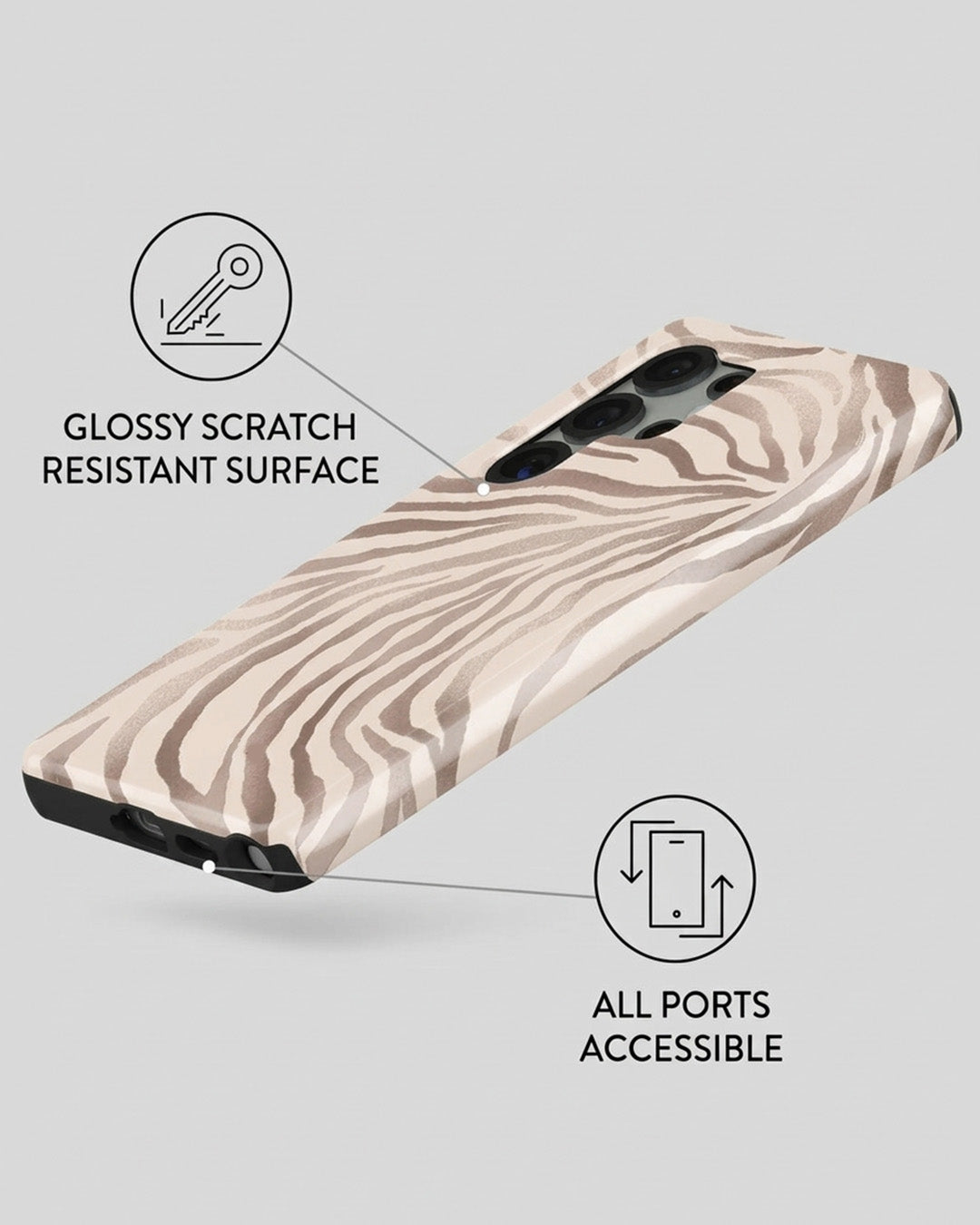 Zebra Print Case for Samsung Galaxy S25 Ultra
