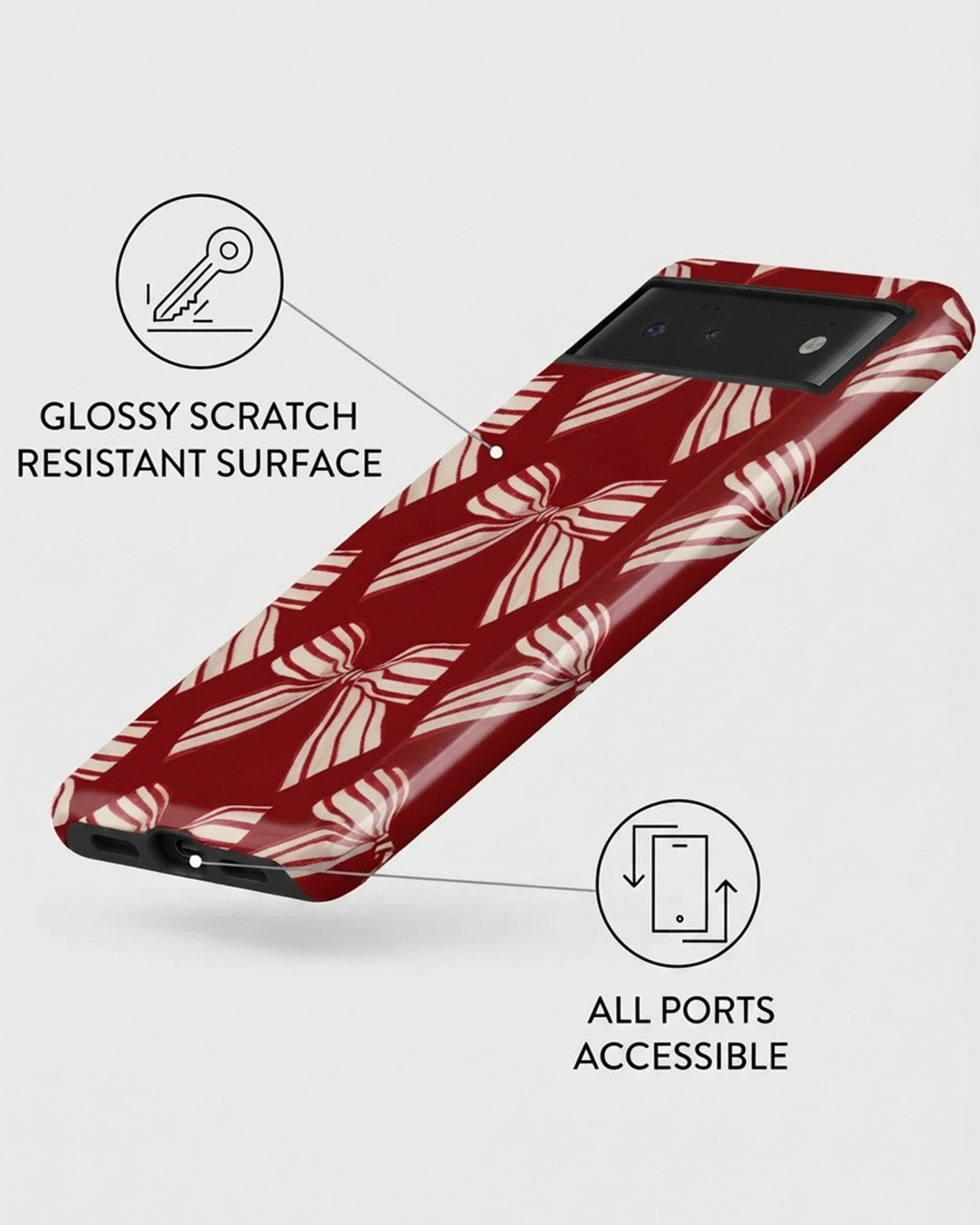 Red Bow Pixel 6a Case