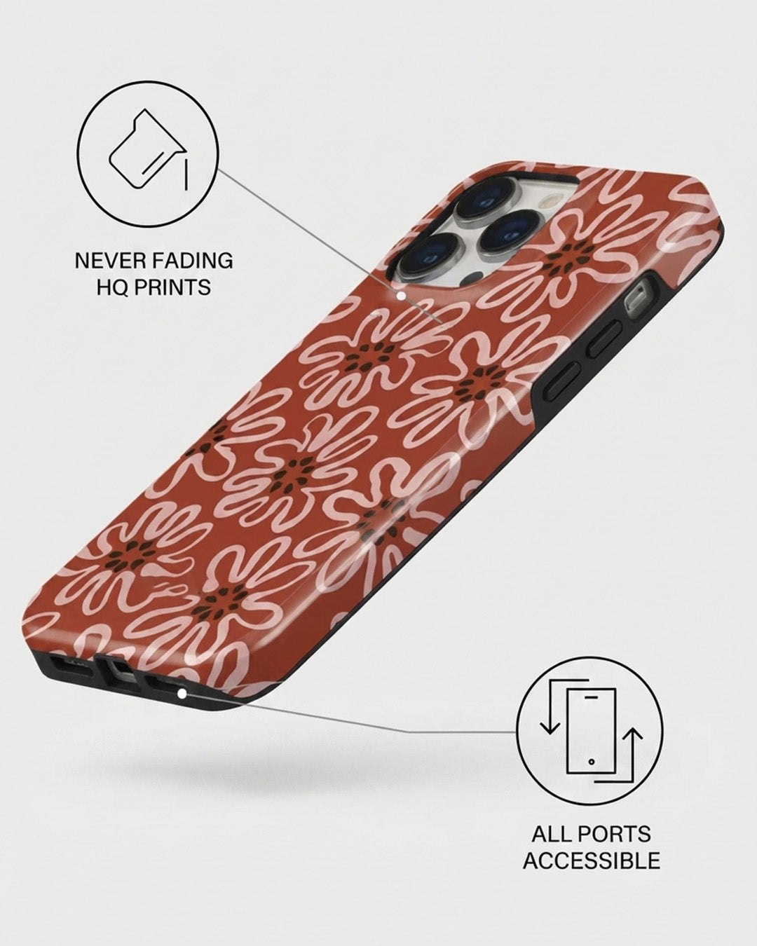 Terracotta Bloom iPhone 14 Pro Case