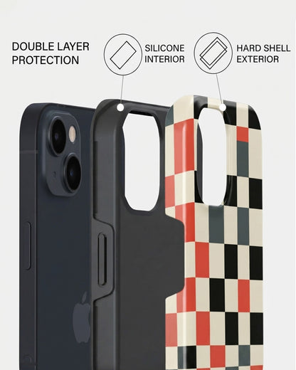 Retro Checkerboard iPhone 15 Case