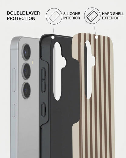 Galaxy S24 Plus Beige Striped Case