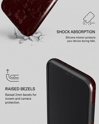 Burgundy Floral iPhone 11 Case