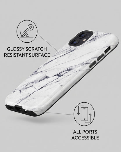 White Marble iPhone 12 Case
