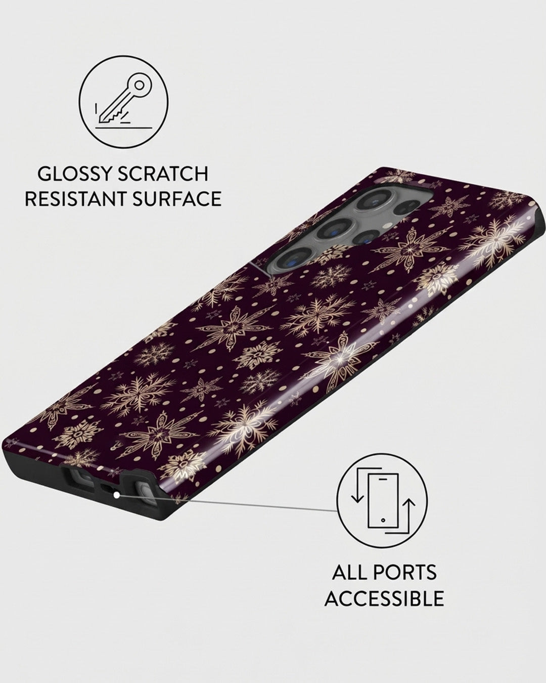Galaxy S24 Ultra Snowflake Case